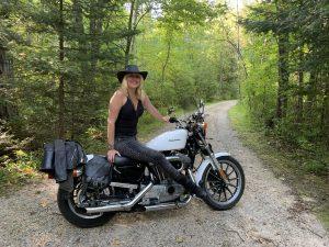 Tammy on Motorcycle
